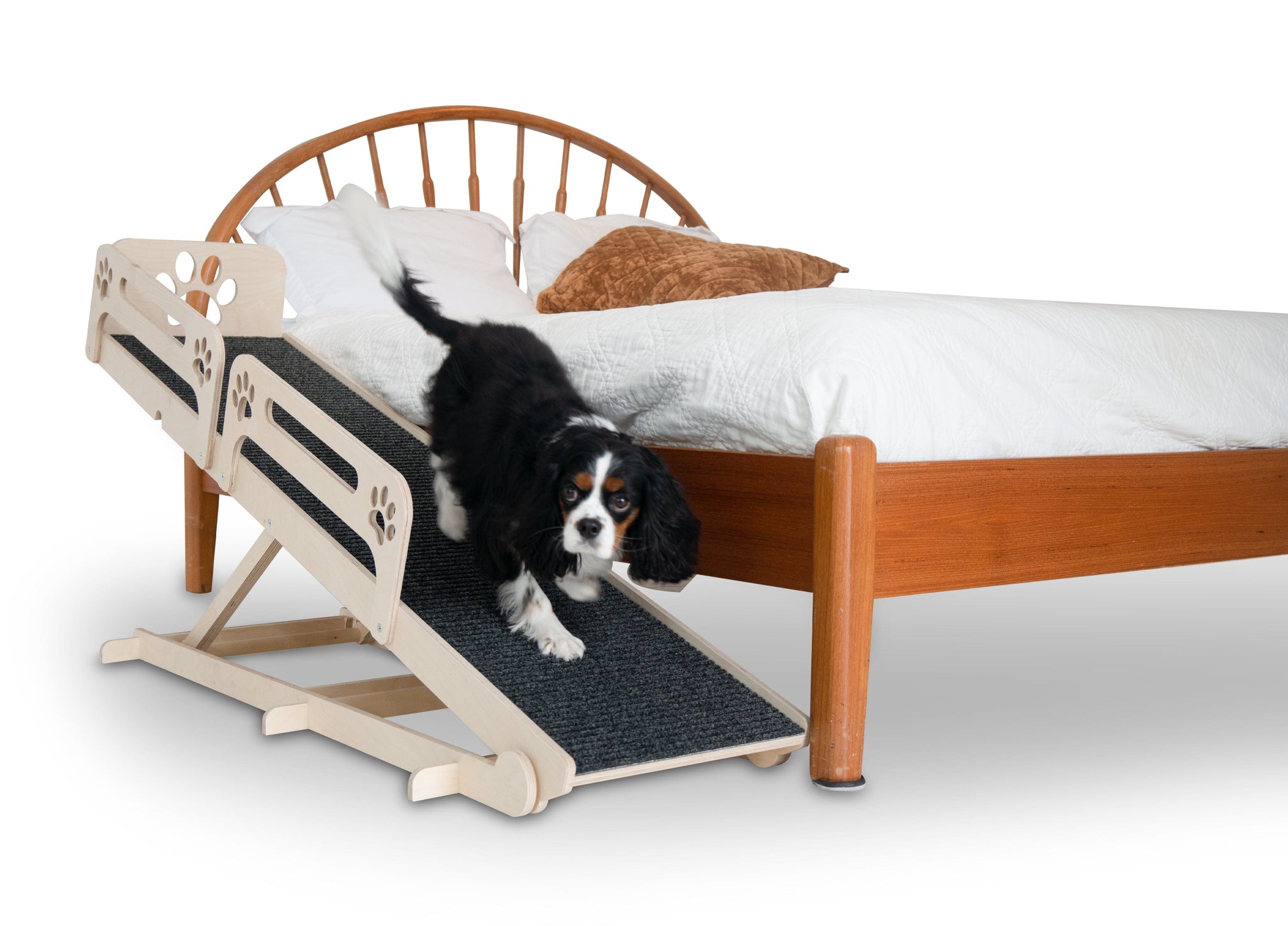 USA Made Dog Ramp For Bed - Adjustable from 14" to 37" Inches - Holds 150LBS -  For Small or Large Dogs